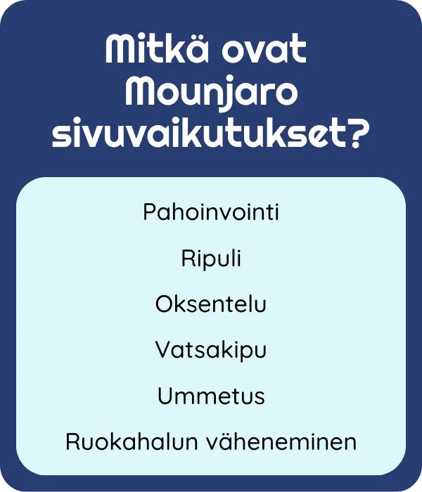 Mounjaro sivuvaikutukset