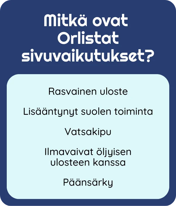 Orlistat sivuvaikutukset