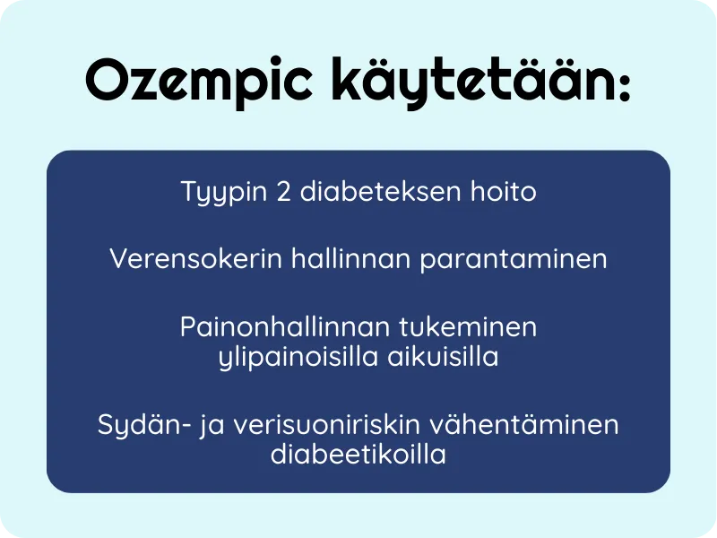 Ozempic käytetään