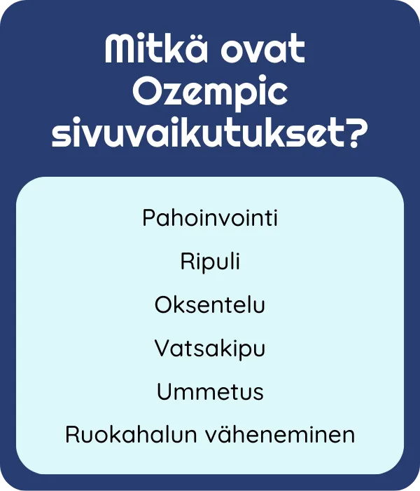 Ozempic sivuvaikutukset