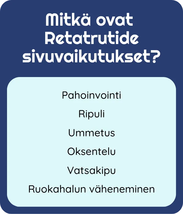 Retatrutide sivuvaikutukset