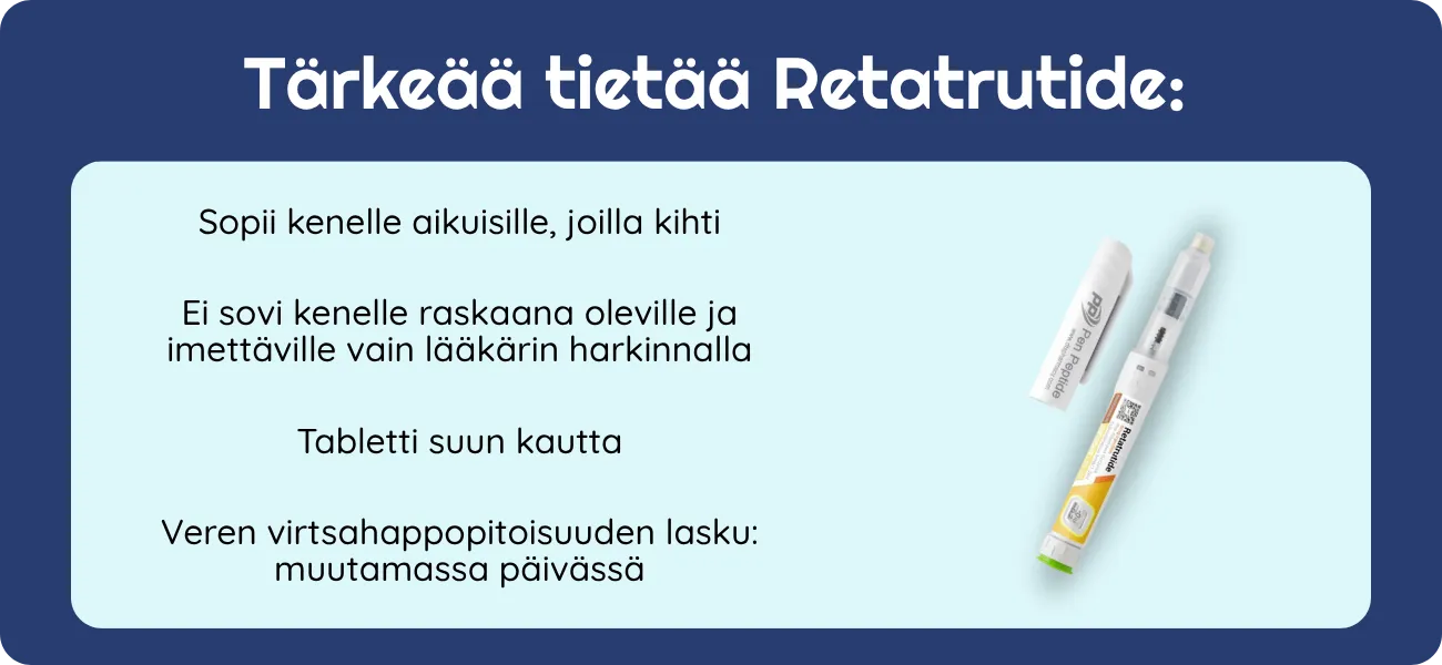 Tärkeää tietää Retatrutide