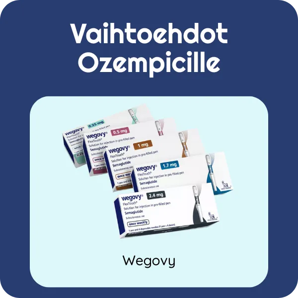 Vaihtoehdot Ozempicille Wegovy