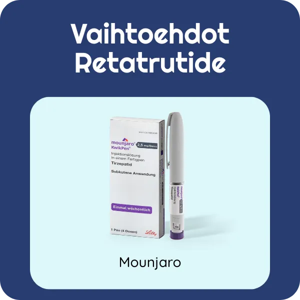 Vaihtoehdot Retatrutide Mounjaro